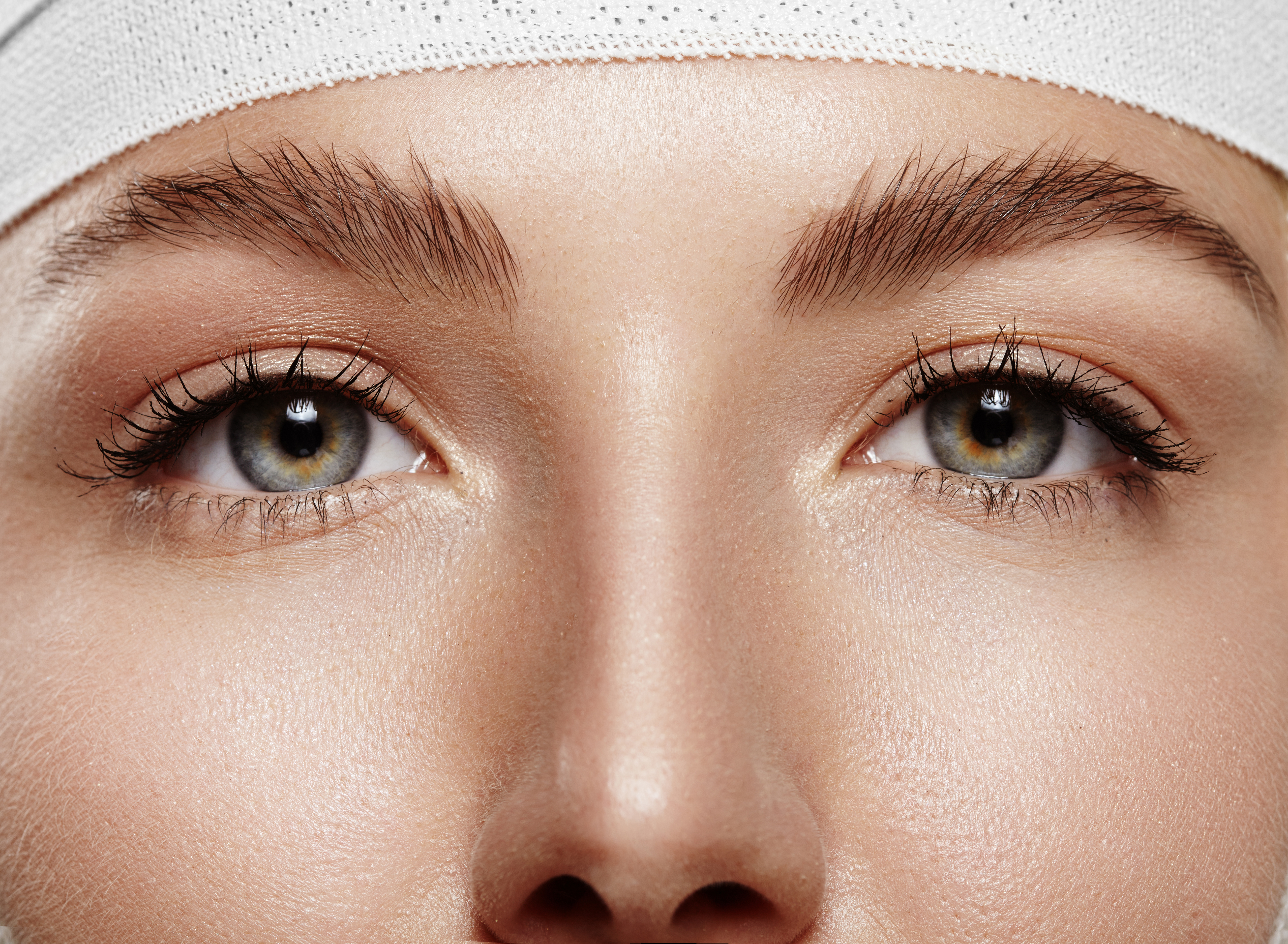 closeup woman eyes